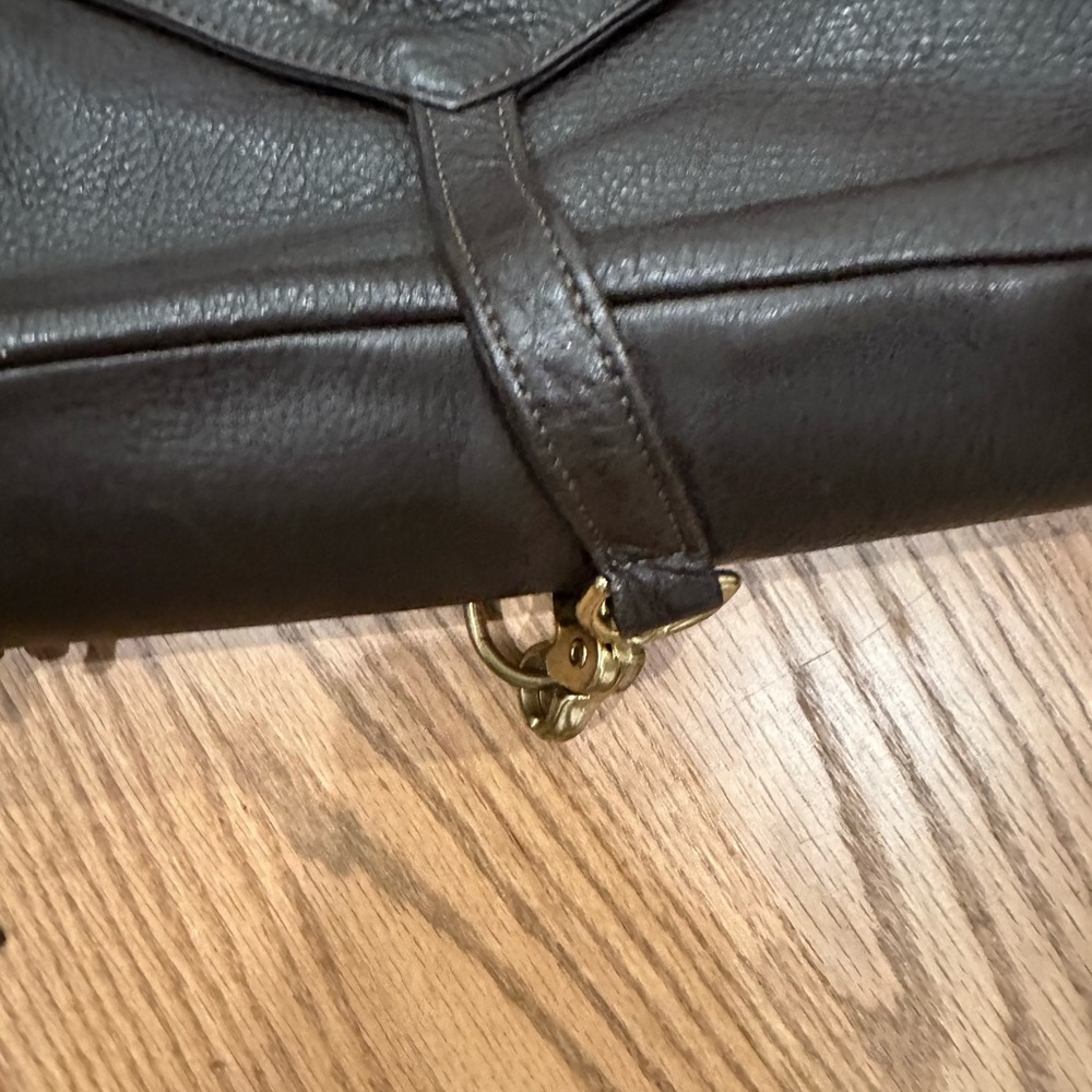 Botkier genuine leather tassel purse handbag bag hobo boho dark brown EUC - Picture 4 of 8